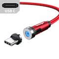 Miniatyrbillede 4 af 5: Roter Magnetisk Kabel Hurtig Opladning Magnet Oplader Mikro USB Type C Kabel
