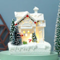 Miniatyrbild 6 av 7: Jul By Vit Underbart Hus  Byggnad Semester Dekorationer Harts Jul Träd prydnad