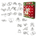 Miniatyrbilde 1 av 6: Jul Advent Kalender Kit Advent Kalender Gjør-det-selv-puslespill leketøy for barn tenåringer 24 dager nedtelling kalender