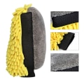 Miniatyrbilde 9 av 9: Bil vask hansker mikrofiber korall fleece  rengjøring vask verktøy tykk tørk klut auto pleie dobbeltsidig hanske