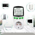 Miniatyrbilde 3 av 9: Elektrisitet Strøm Måler Wattmeter LCD Energi Måler Socket Elektrisk Tester
