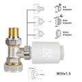 Miniatyrbillede 3 af 7: Termostat Radiator Aktuator Smart TRV Termostat Ventil Temperatur Controller