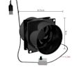 Miniatyrbillede 4 af 8: USB Justerbar Hastighed Lodde Røg Absorber ESD Røg Udsugning Blæser Rør Kanal Exhuast Blæser