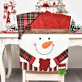 Miniatyrbillede 10 af 11: Jul Dekoration Jule Stol Betræk Julemand Claus Snemand Stol Sleeve