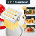 Pikkukuva 2 / 6: 3-in-1 pasta tela ja leikkuri varusteet keittiön vakio sekoittimelle