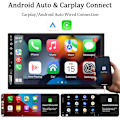 Miniatyrbillede 2 af 10: 7 tommer Bil Radio 1 Din Carplay Android Auto Multimedia Player