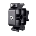 Miniatyrbilde 3 av 6: Trippel kald sko feste blits brakett med kulehode adapter telefon holder fotografi paraply holder