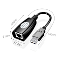 Pikkukuva 5 / 7: 2 kpl USB RJ45 LAN kaapeli jatko sovitin jatkolaite Over Cat5 RJ45 Cat6 Patch johto
