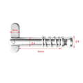 Miniatyrbild 3 av 6: 2 Pack Båt Bimini Topp Quick Release Pin 1/4 tum 6mm with Drop Cam
