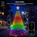 Miniatyrbild 5 av 7: Smart Christmas Tree Toppers Lights App DIY Picture LED RGB String Light Bluetooth Control LED Star String