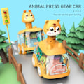 Pikkukuva 4 / 9: Press Gear Car Lapset's lelu auto veto takaisin poika lapset inertia auto palapeli eläimet auto