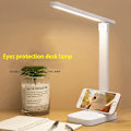 Miniatyrbilde 5 av 7: Sammenleggbar bord lampe øyebeskyttelse touch dimmbar LED lampe student hybel soverom lese USB oppladbar bord lampe