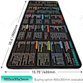 Miniatyrbillede 6 af 6: XXL Large Mouse Pad Cheat Sheet Mousepad