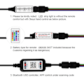 Miniatyrbild 2 av 7: Hög kvalitet LED Strip Ljus RGB APP Kontroll Färgskiftande Ljus med 24 tangenter Fjärrkontroll Läge för Rumsdekoration Bluetooth RGB