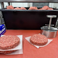 Miniatyrbilde 10 av 11: Rustfritt stål non-stick rund manuell ris ball mugg tykkelse justert kjøkken biff grill verktøy