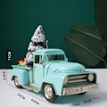 Miniatyrbillede 1 af 10: Retro nostalgisk stil jern jule lastbil model industriel stil bar café restaurant bløde rekvisitter