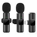 Miniatyrbild 1 av 8: Trådlös Lavalier Mikrofon Bärbar Ljud Video Inspelning Mini Mic för iPhone Android Live Broadcast Gaming Phone Mic