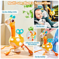 Miniatyrbild 4 av 7: Montessori Baby Sensor Leksaker Silicon Drag Snöre Aktivitet Giraff Leksak Vridning Clockwork Neck Rese leksaker för småbarn