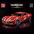Miniatyrbillede 3 af 5: High-Tech Blok Rød F12 Sport Bil Model Børn Legetøj