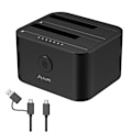 Miniatyrbillede 1 af 10: Dual-bay Hard Drive Docking Station USB C 3.0 To SATA Hard Drive Caddy Dock