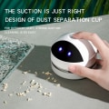 Miniatyrbillede 5 af 6: Sød Robot Desktop Støvsuger USB Tastatur Renser Viskelæder Blyant Spåner