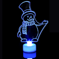 Miniatyrbilde 9 av 10: LED jul pynt natt lys blinker jul nissen snømann jul tre lys lampe