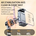 Miniatyrbillede 7 af 8: Gimbal Håndholdt Auto Anti-shake Stabilisator Rejser 360° Roterende AR Intelligent Følgende Bracket
