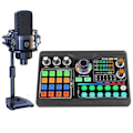 Miniatyrbild 1 av 7: Professionell Podcast Mikrofon Ljudkort Kit för PC Smartphone Bärbar dator Dator Vlogg Inspelning Live Streaming YouTube