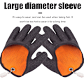 Miniatyrbillede 2 af 9: Fiske handsker Anti-skrid Beskyt Hånd mod Puncture Rad Fisherman Professional Fang Fisk Latex Jagt handsker