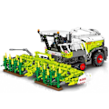 Miniatyrbillede 2 af 5: Gård traktor 2023 STK TEKNISK Majs høster RC Bygge Klodse By Bil Køretøj  Mursten Konstruktion Legetøj