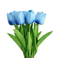Miniatyrbilde 9 av 11: 5 stykker tulipan kunstige blomster ekte touch bukett falske blomster dekorasjon