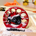 Miniatyrbild 6 av 6: 1 Set 8-hål Justerbar Dynm Maker Jig Eller Hårdmetall Klingar Träbearbetning Elektrisk Borr Fräsning Pind Rund Stång Hjälp Verktyg
