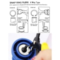 Miniatyrbillede 2 af 6: Dual-purpose Låsring Tang  Genmontering Værktøj Professionelt Snap Ring Tang