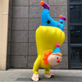 Miniatyrbild 4 av 6: Upp och ner Clown Uppblåsbar Dräkt för vuxna män kvinnor dans fester