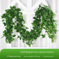 Miniatyrbillede 7 af 9: Simulering Ivy Scindapsus Aureus Blade Ivy Ivy Vines Grønne Blade Kunstig Blomst
