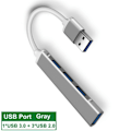 Pikkukuva 1 / 8: USB C HUB 3.0 Tyyppi C 4 Portti Useita USB jakaja sovitin OTG HUAWEI Xiaomi Macbookille