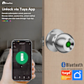 Pikkukuva 3 / 7: Korkea laatuinen sormenjälki lukko Tuya Smart Lock Bluetoothilla ovi lukko avaimeton sisääntulo sormenjälki ja Tuya sovellus
