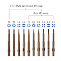 Miniatyrbild 6 av 7: Precision Demontera Magnetisk Torx Cross Pentalobe Huvud Skruvmejsel Bit Reparation Kit För Android Mobil Telefon Öppet Verktyg