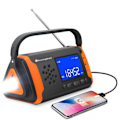 Miniatyrbillede 1 af 2: Bærbar udendørs nød strømforsyning digital LCD skærm med SOS alarm Bluetooth radio musik afspiller