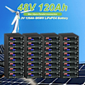 Pikkukuva 2 / 8: 48V 120Ah LifePO4 akku sisäänrakennettu BMS 6kWh 32 rinnakkais CAN/RS485 kommunikaatio protokolla litium ioni akku