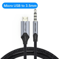 Miniatyrbillede 1 af 7: Vention Micro USB til 3,5 mm Audio kabel til Hi-Fi Lyd Kort Mikrofon Karaoke 3,5 Jack Adapter til Samsung Xiaomi Android telefon