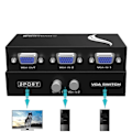 Pikkukuva 1 / 6: 2 IN 1 OUT VGA jakaja kytkin HD 1080P VGA VGA kaapeli muunnin sovitin PC TV Box projektori näyttö VGA kytkin sovitin