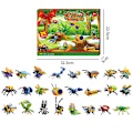 Miniatyrbilde 4 av 7: Jul Advent Kalender Byggeklosser Eske Dyr Insekter Gjør det selv Bygning Klosser Modell Nedtelling Kalender Jule gave leketøy