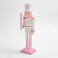 Miniatyrbild 1 av 11: Nötknäppare Rosa Glitter Soldat Docka Kreativt Hantverk Figurin Trä docka Jul presenter prydnader
