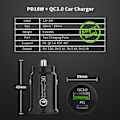 Pikkukuva 3 / 7: USB auto laturi pikalataus PD QC3.0 FCP AFC tyyppi C 18W nopea auto USB laturi