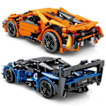 Miniatyrbillede 6 af 6: By Racing Træk Tilbage Bil Byggeklodser Speed Supercar Køretøj Moc Bricks Legetøj