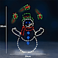 Miniatyrbilde 9 av 9: LED Plen Lamper Snøball Fight Active Light String Ramme Dekor Ferie Fest Jul
