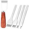 Miniatyrbild 9 av 9: Professionellt Läder Hantverk Verktyg Kit Hand Sömnad Söm Punch Carving Arbete Sadel Set Tillbehör