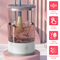 Miniatyrbilde 2 av 8: USB Elektrisk Sminke Brush Cleaner Portable 2 In 1 Sminke Børster Tørking Rack Lazy Cleaning Brush