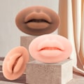 Miniatyrbilde 6 av 10: ett stykke Microblading Gjenbrukbar 5D Silicon Leppe Skin Practice European Solid For PMU Begynner